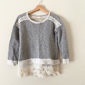 Maurices • Gray Lace Accent Sweater